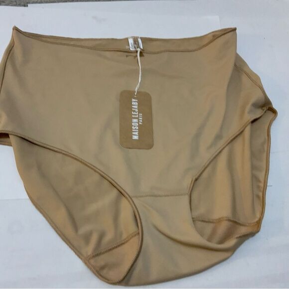 Maison Lejaby High Waisted Briefs XL in tan - Picture 4 of 10